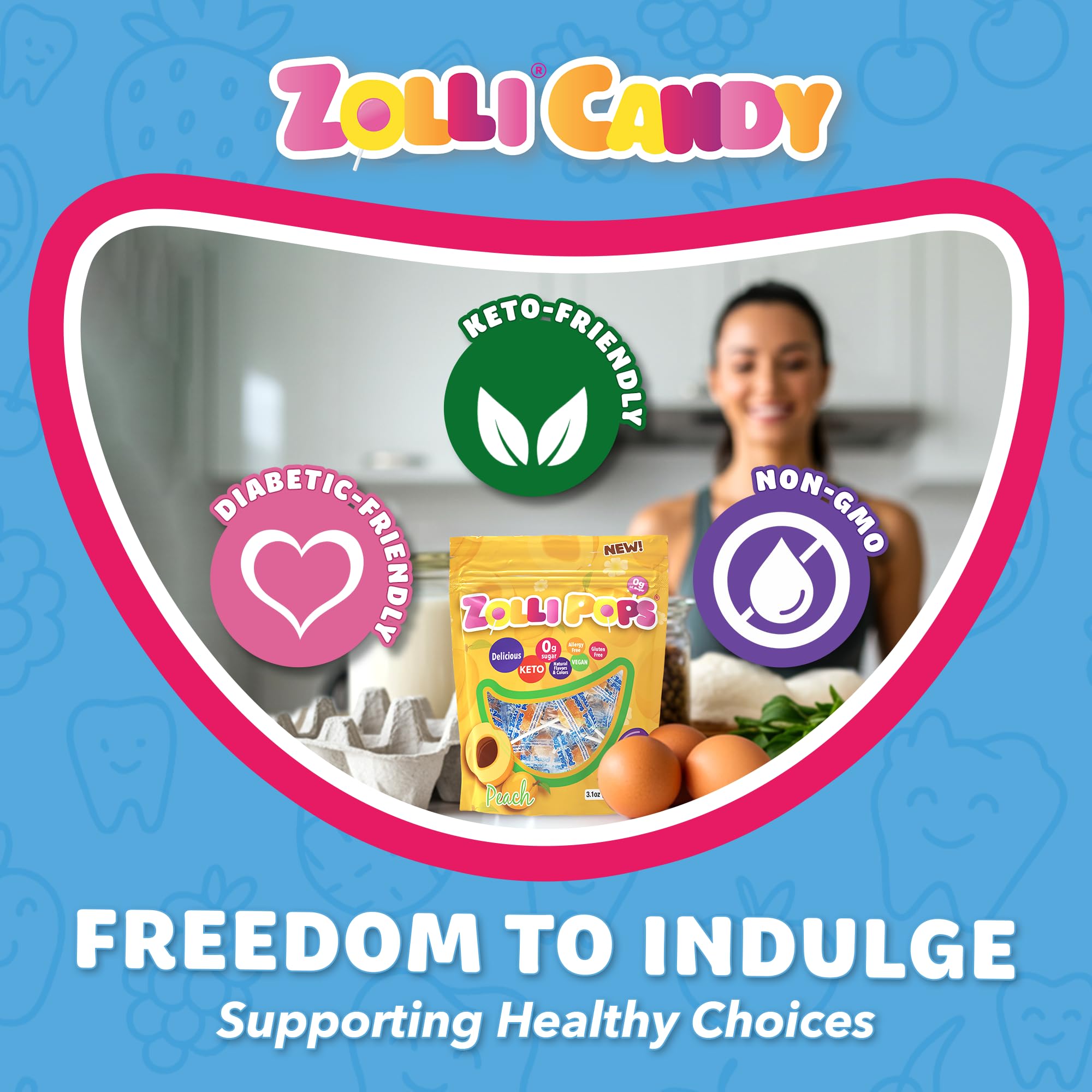 Zollipops kids at school enjoying portable, sugar-free pops.