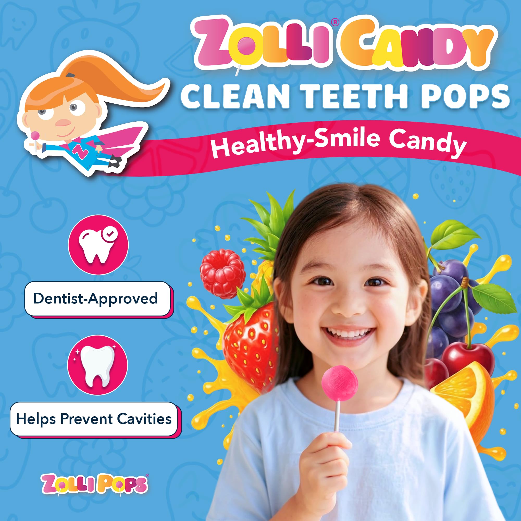 Children enjoying Zollipops after a meal for a refreshing, fruity finish.