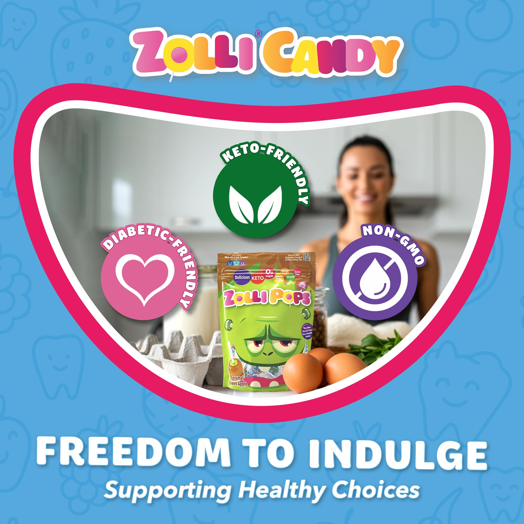 Zollipops post meal clean teeth pops shown as a fresh mouth option after meals.