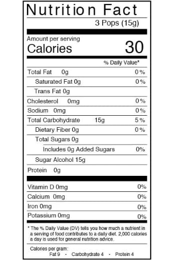 Zollipops Raspberry after-meal snack shows a sugar-free kid-friendly option.