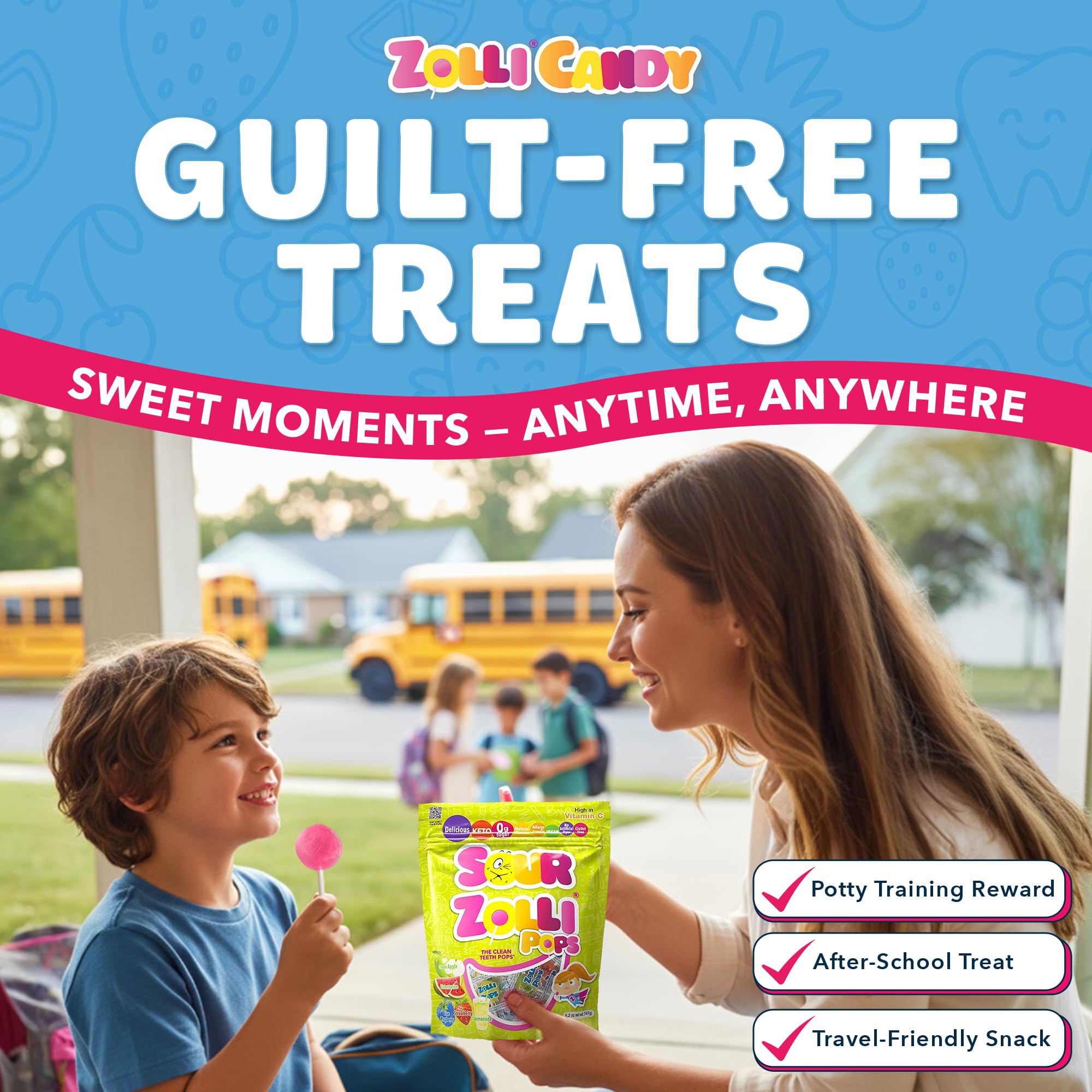 Zollipops Sour Clean Teeth Pops diabetic-friendly sugar-free choice.