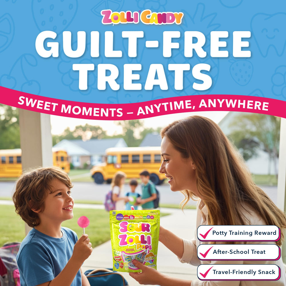 Zollipops Sour Clean Teeth Pops diabetic-friendly sugar-free choice.