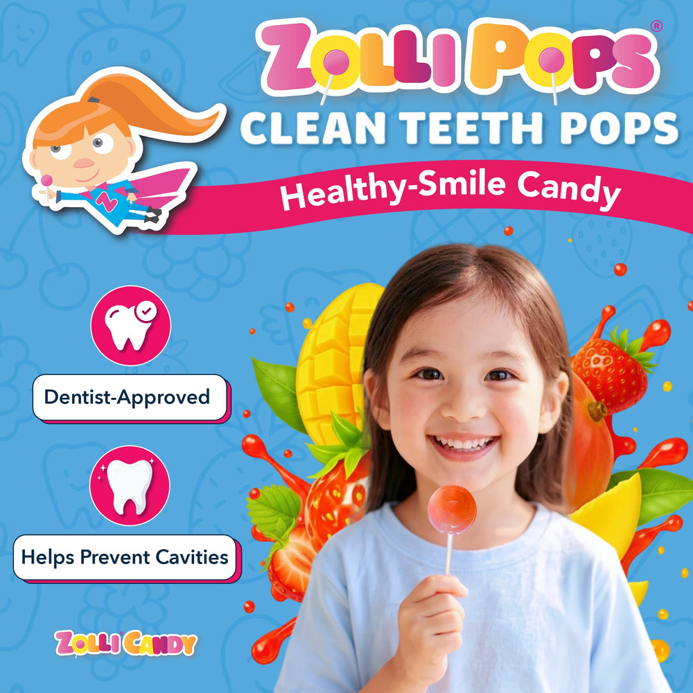 Zollipops Xylitol action: dental-support after meals.