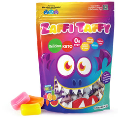 Zollipops Zaffi Taffy Halloween pack promotes clean teeth after treats.
