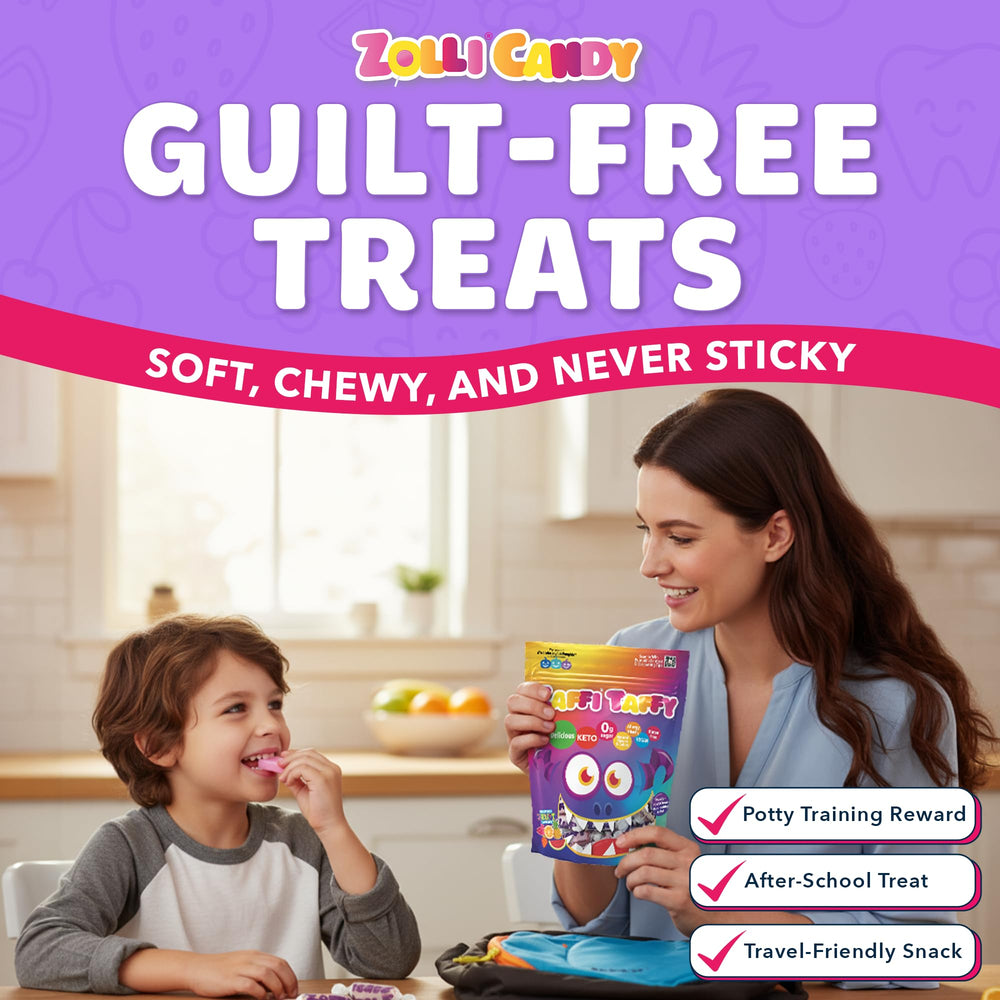 Zollipops Zaffi Taffy portable pack for lunchboxes and travel.