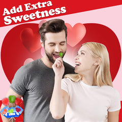 ZompoZ fruity flavors heart lollipops offer cheerful taste and long-lasting enjoyment.