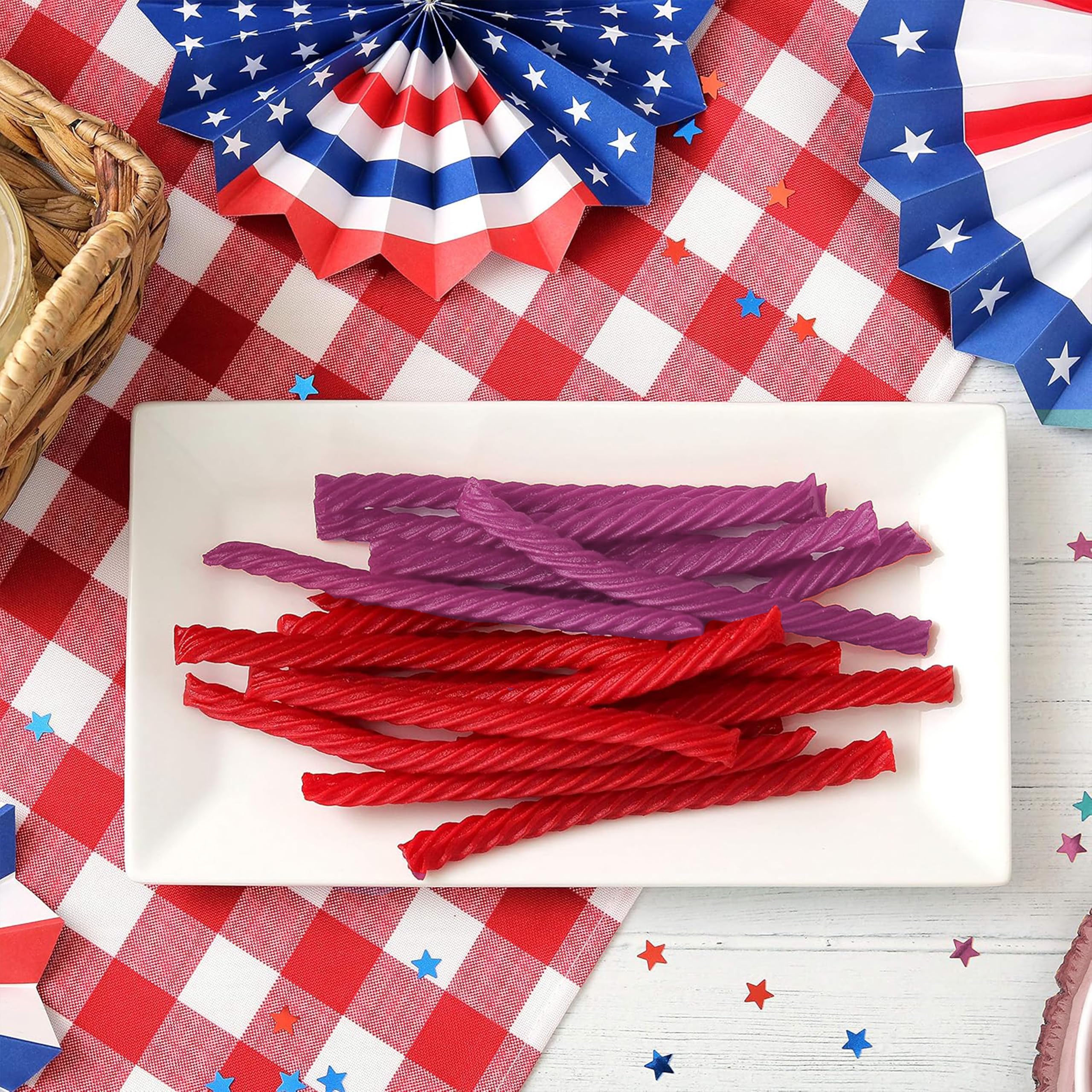 ZompoZ RedVinnes licorice four-pack trays as convenient party snacks.