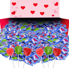 ZompoZ Valentines heart lollipops bulk 84 count for large celebrations and easy gifting.