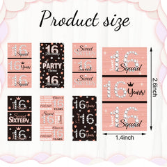 Zonon pink pattern candy bar labels for effortless peel-and-stick decorating.