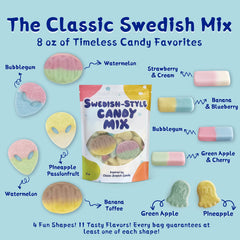 Zontixyrl Swedish Candy Mix alien heads—fun shapes for parties and kids' treats.