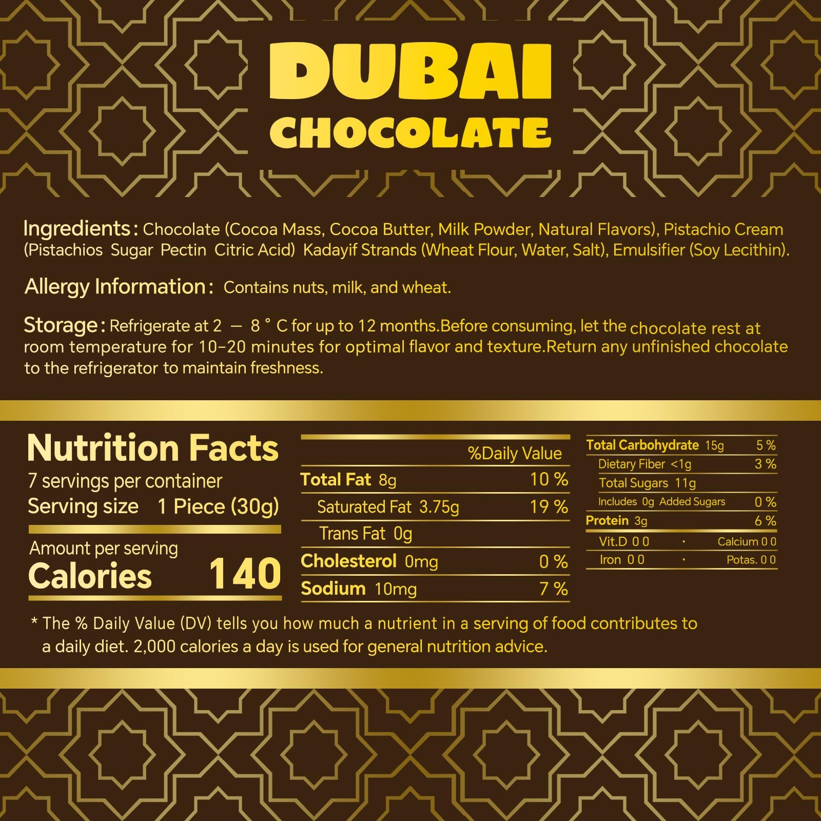 Zorentique kunafa-inspired chocolate with crunchy strands, ideal for celebrations