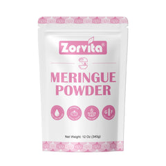 ZORVITA Premium Meringue Powder water-mix demonstrates easy preparation for royal icing.