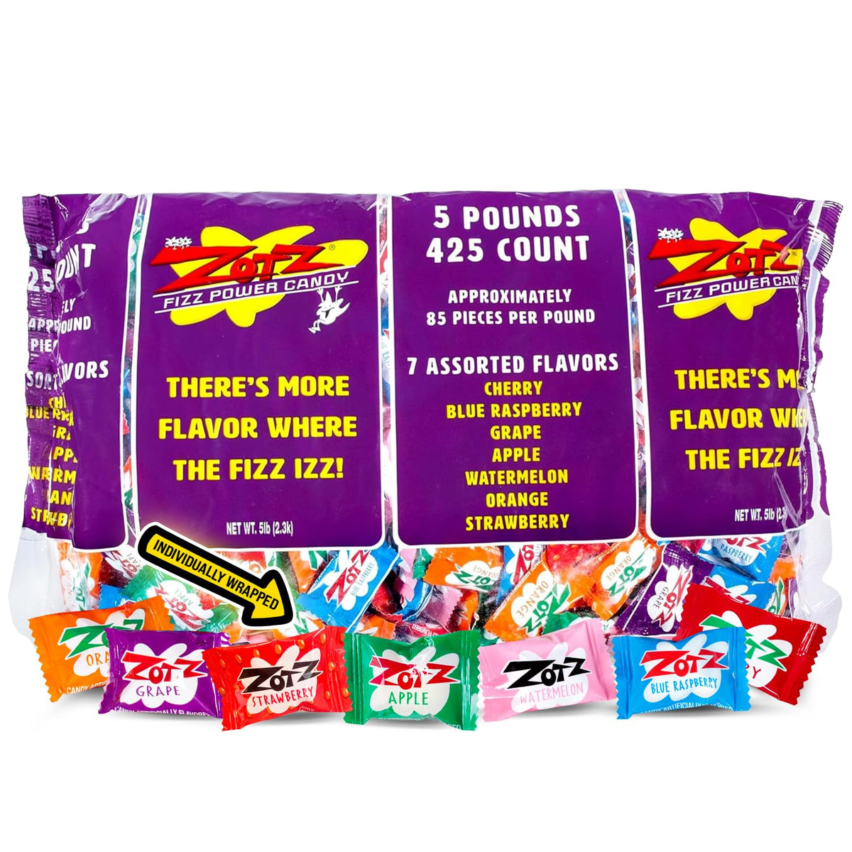 Zotz bulk bag with fizz power candy for parties and sharing.