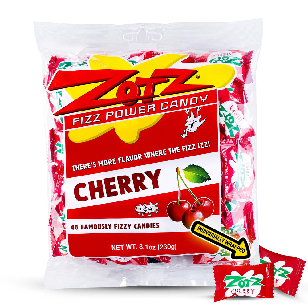 Zotz Fizzy Old Fashioned Candy bag front view, nostalgic sharing for parties