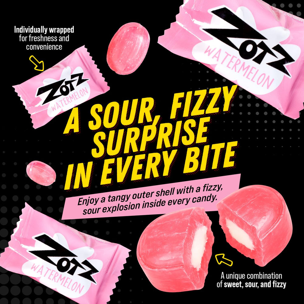 Zotz individually wrapped pieces keep freshness for on-the-go snacking.