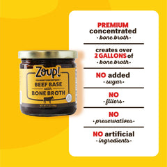 Zoup! Beef Bone Broth clean-label ingredients underscore gluten-free and GMO-free status.
