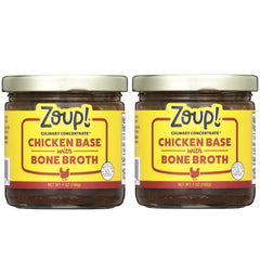 Zoup! Chicken Bone Broth Concentrate jar front with clean label for everyday cooking