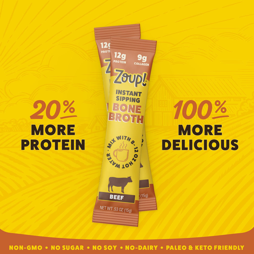 Zoup! bone broth uses clean, gluten-free and sugar-free ingredients for mindful nutrition.