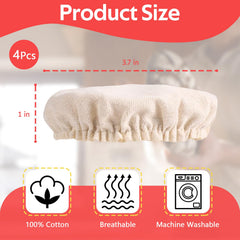 ZUAWAE linen cotton cover on 3-4 inch jar supports starter visibility