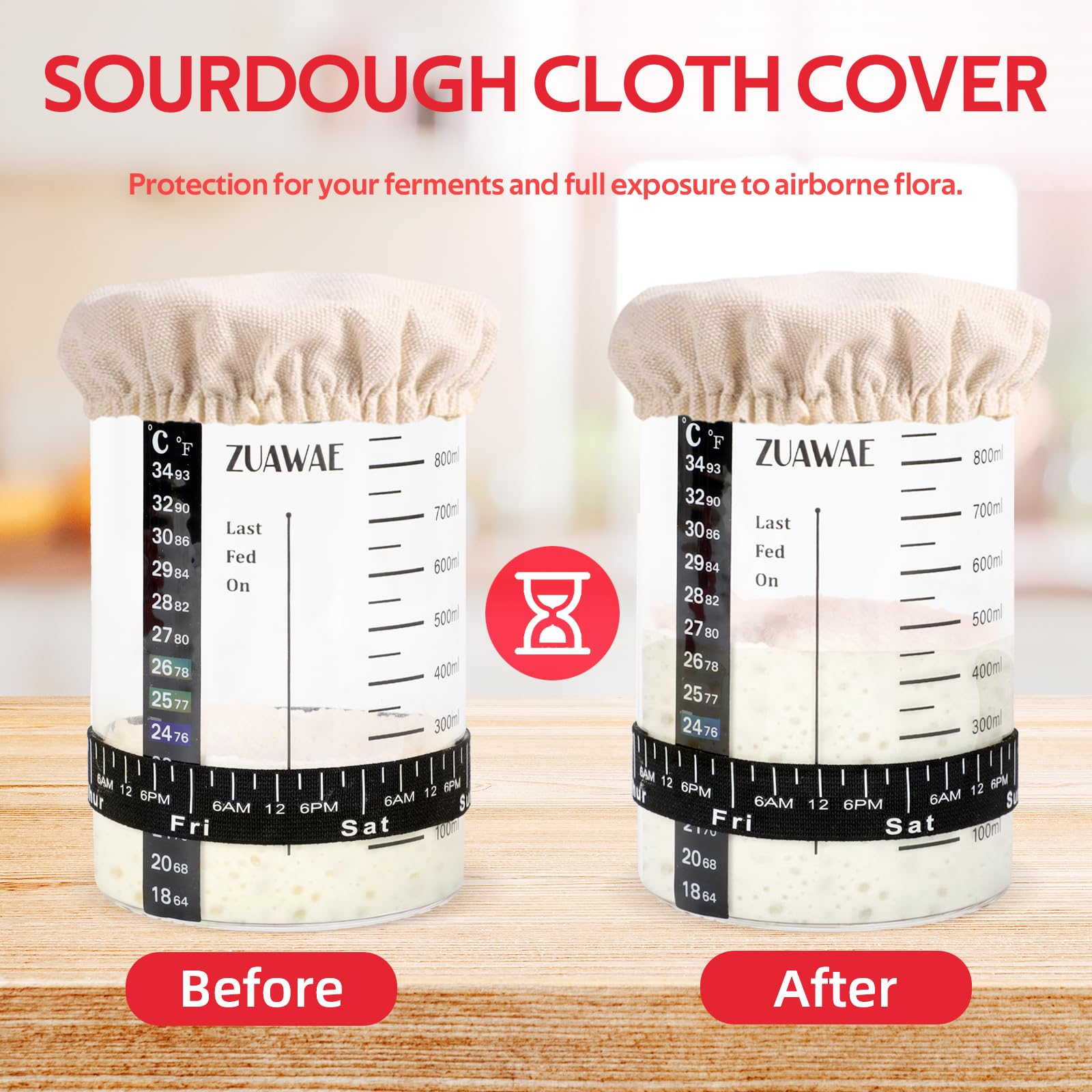 ZUAWAE colorful sourdough cover enhances kitchen decor