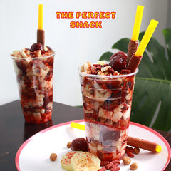 Zumba Pica Acidin sample desserts with tangy kick and color.