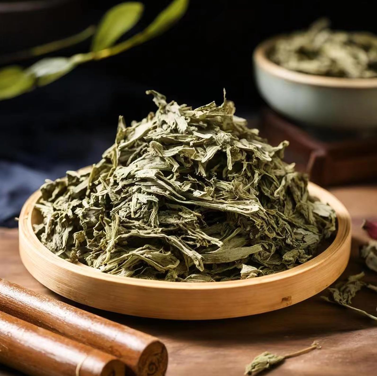 Zungtin mugwort leaves ready for herbal tea infusion