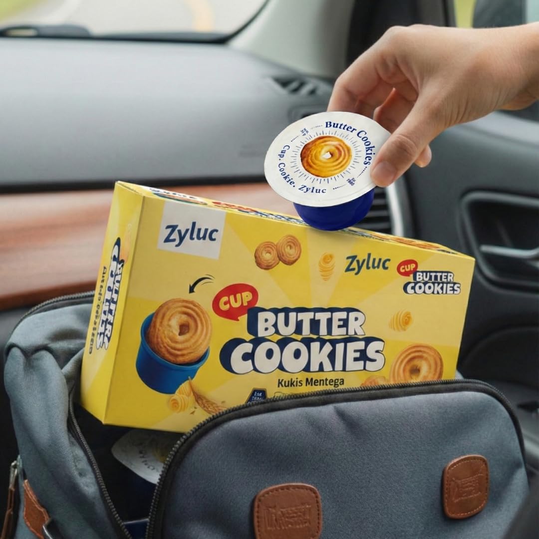 Kid-friendly, crumb-free snack in Zyluc cups.