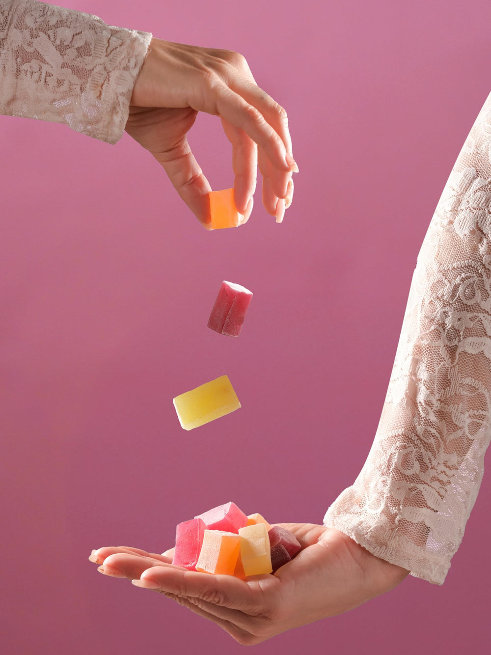 ZYRA Turkish Delight orange flavor pieces, a vivid finish for dessert moments