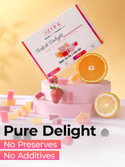 ZYRA Turkish Delight raspberry flavor pieces, soft and chewy for moments of indulgence