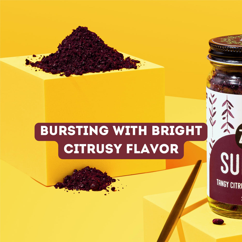 Flaky Z&Z sumac dust ready to brighten salads and rice