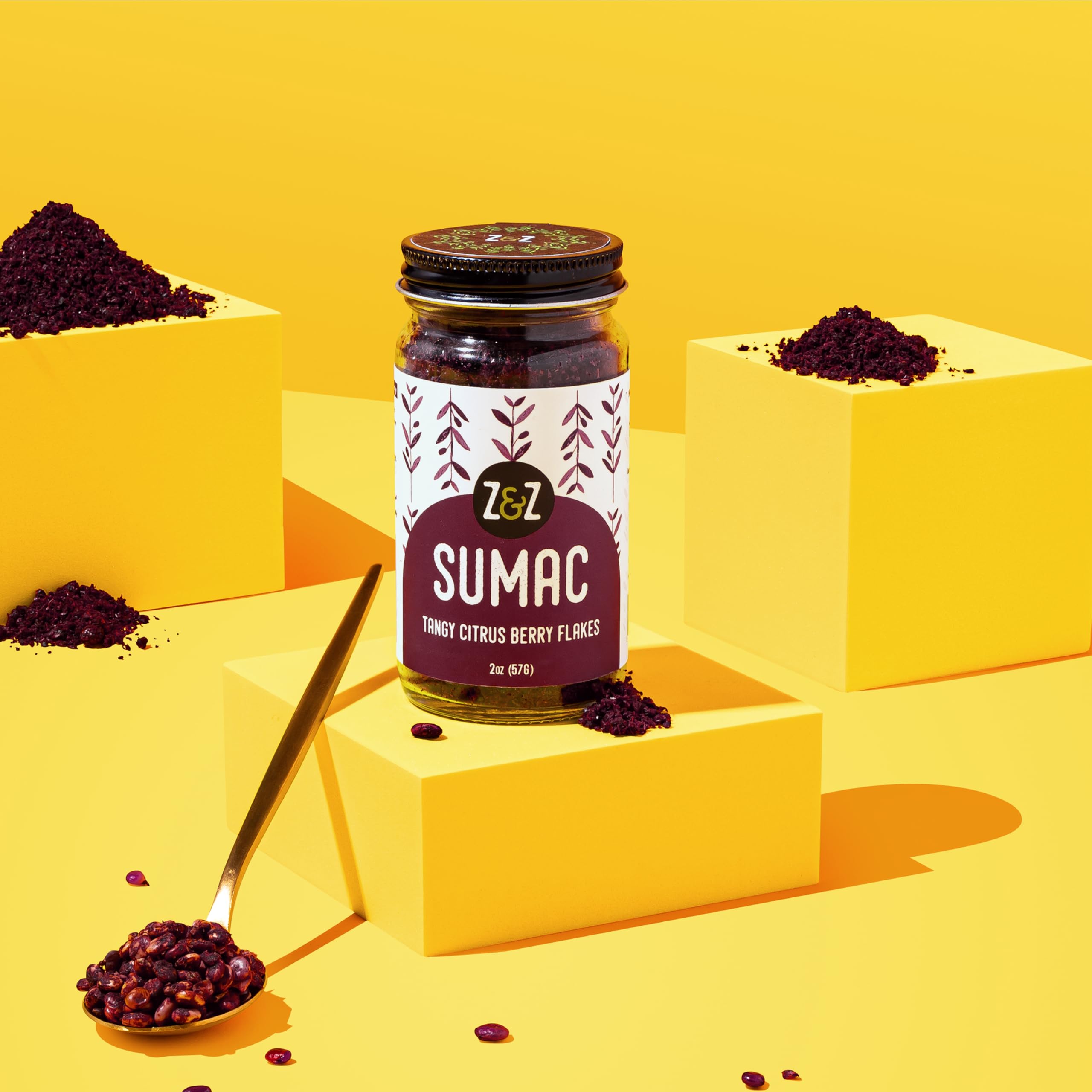 Close-up of flaky texture for even seasoning with Z&Z sumac